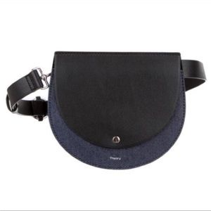 Theory belt bag black and denim